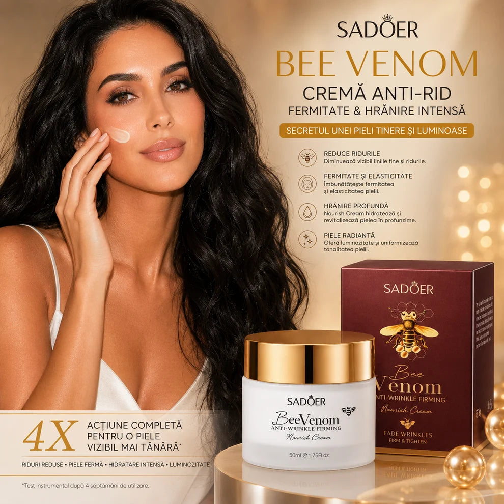 Recipient cremă facială Bee Venom pentru îngrijirea tenului matur