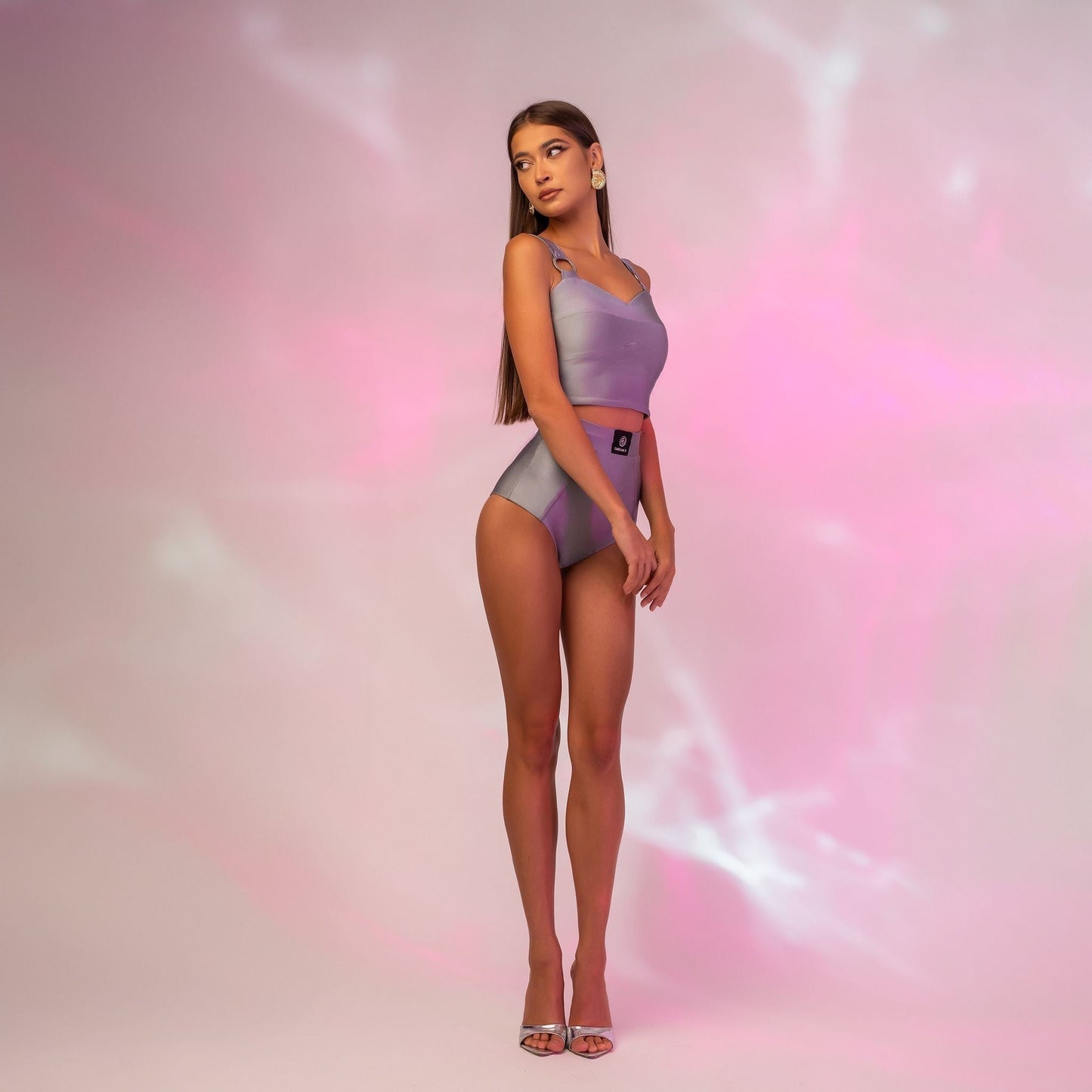 Chiloti modelatori din lycra cu talie inalta