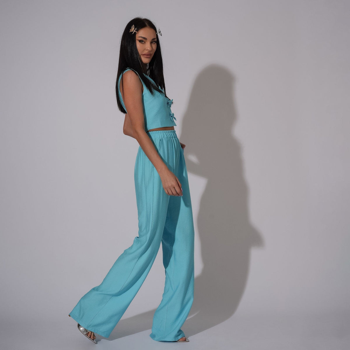 Compleu din in cu vesta si pantaloni lungi drepti Bluey - Tratamente pentru par Lenjerie sexy