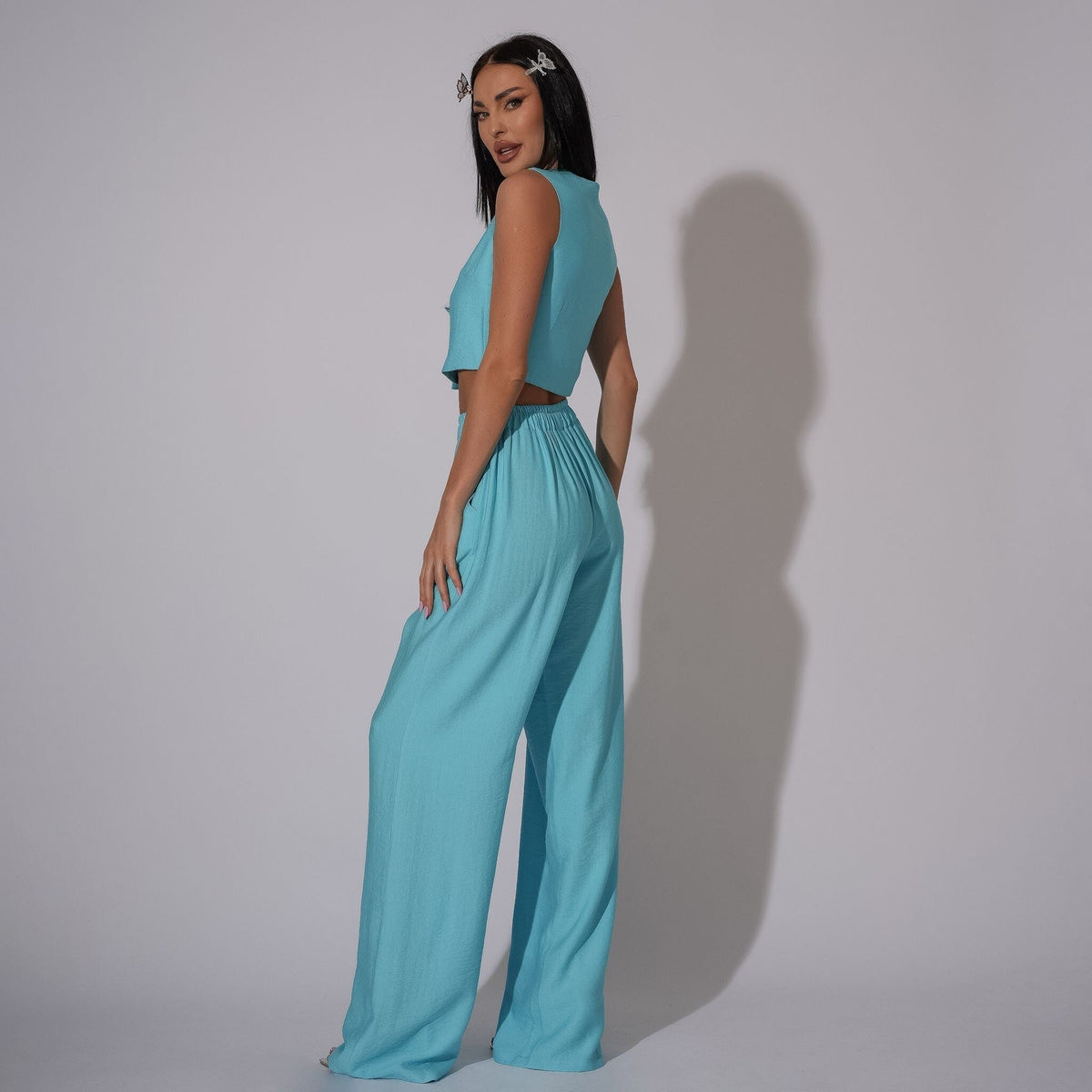 Compleu din in cu vesta si pantaloni lungi drepti Bluey - Tratamente pentru par Lenjerie sexy