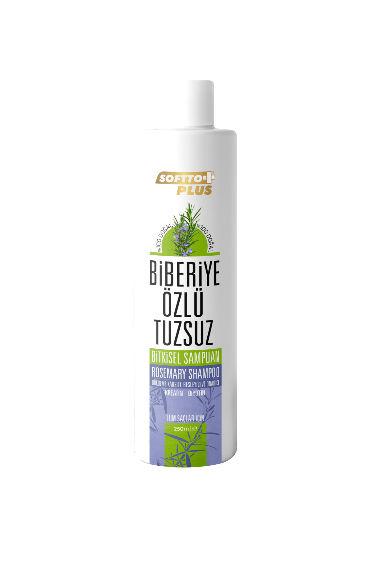 Șampon fără sare cu rozmarin, keratină și biotină CRABLAND