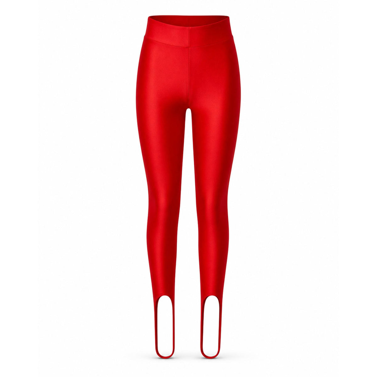 Colanți roșii Carolina D din lycra cu bandă elastică sub talpă