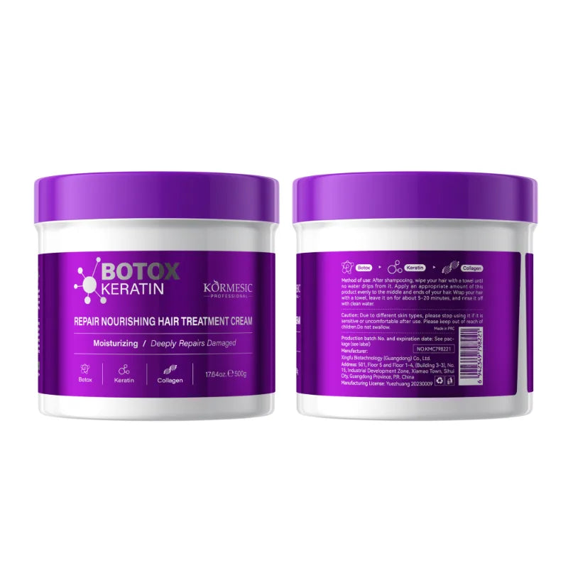 Mască Kormesic 500ml – tratament botox pentru păr cu keratină, regenerare profundă 2in1