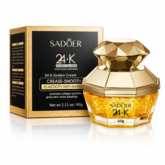Cremă facială SADOER 24K Golden Collagen cu colagen și extract de mucus de melc